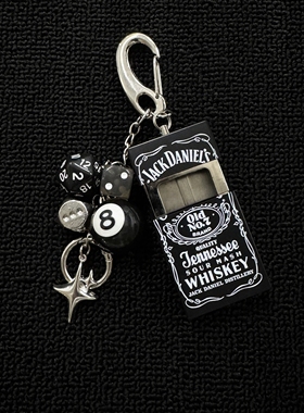 黑曜石暗黑风便携烟盒钥匙扣挂件小众时尚穿搭单品高级感包包挂件