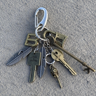 ironworks复古高定做旧钥匙串包包挂件钥匙扣小众vibe风腰间挂饰