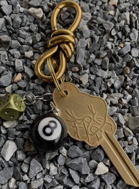 中指钥匙做旧款ironworks绳结挂扣腰间挂饰复古高级感ins包包挂件