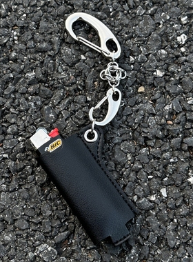 ironworks原创锁子甲花元素火机皮套金属双龙虾钥匙扣高级感挂件