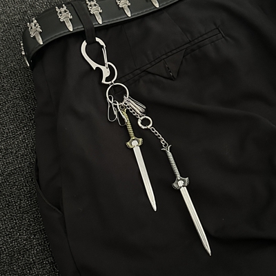 「宝剑插腰间」原创金属裤耳挂件