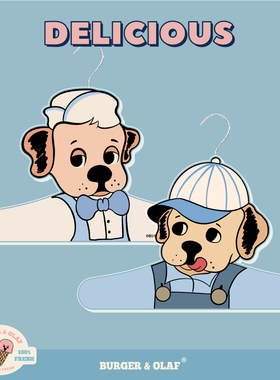 BAO0135 BURGER and OLAF 夏日冰淇淋小狗 亚克力 装饰衣架 现货