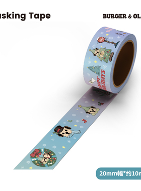 BOMT-007 BURGER&OLAF 圣诞 雪人拉布拉多 手账和纸胶带 20mm*10m