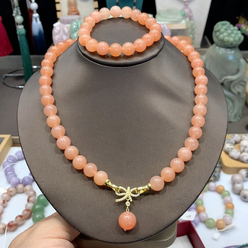佘太翠10mm觅缘项链手串一套