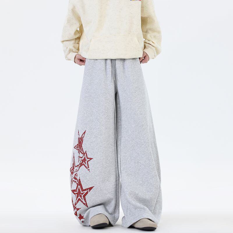 休闲卫裤直筒阔腿重磅百搭裤子