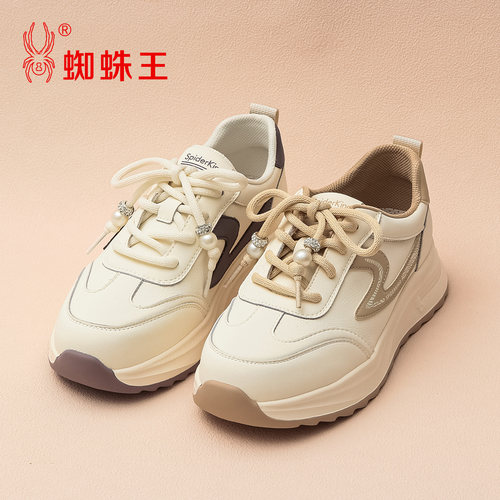 蜘蛛王皮面女德训鞋春季新款