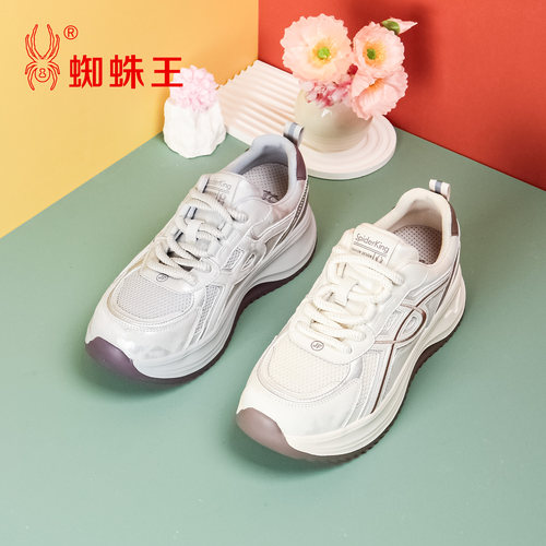 蜘蛛王网面女运动鞋秋季新款