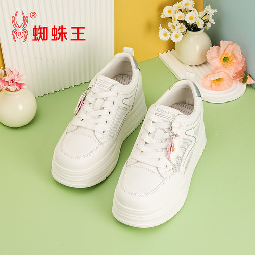 蜘蛛王网面小白鞋夏季新款