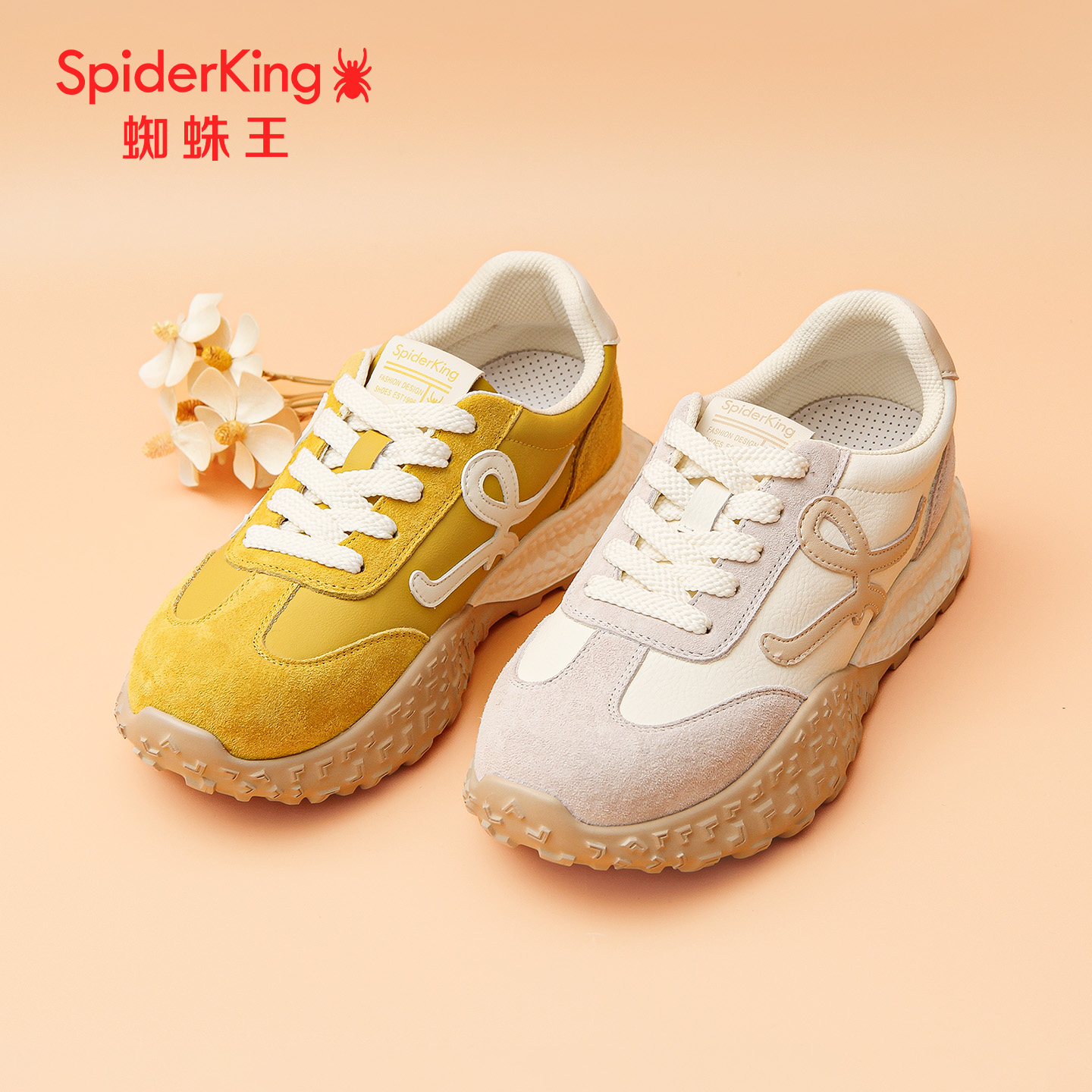 蜘蛛王真皮女德训鞋秋季新款