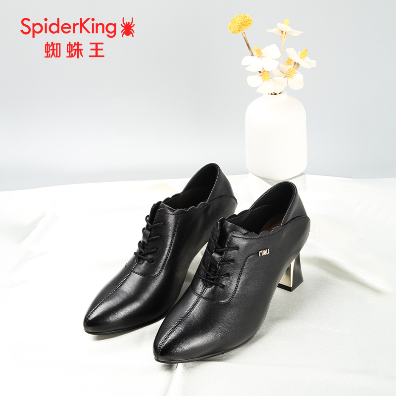 蜘蛛王女窝窝鞋真皮秋季新款