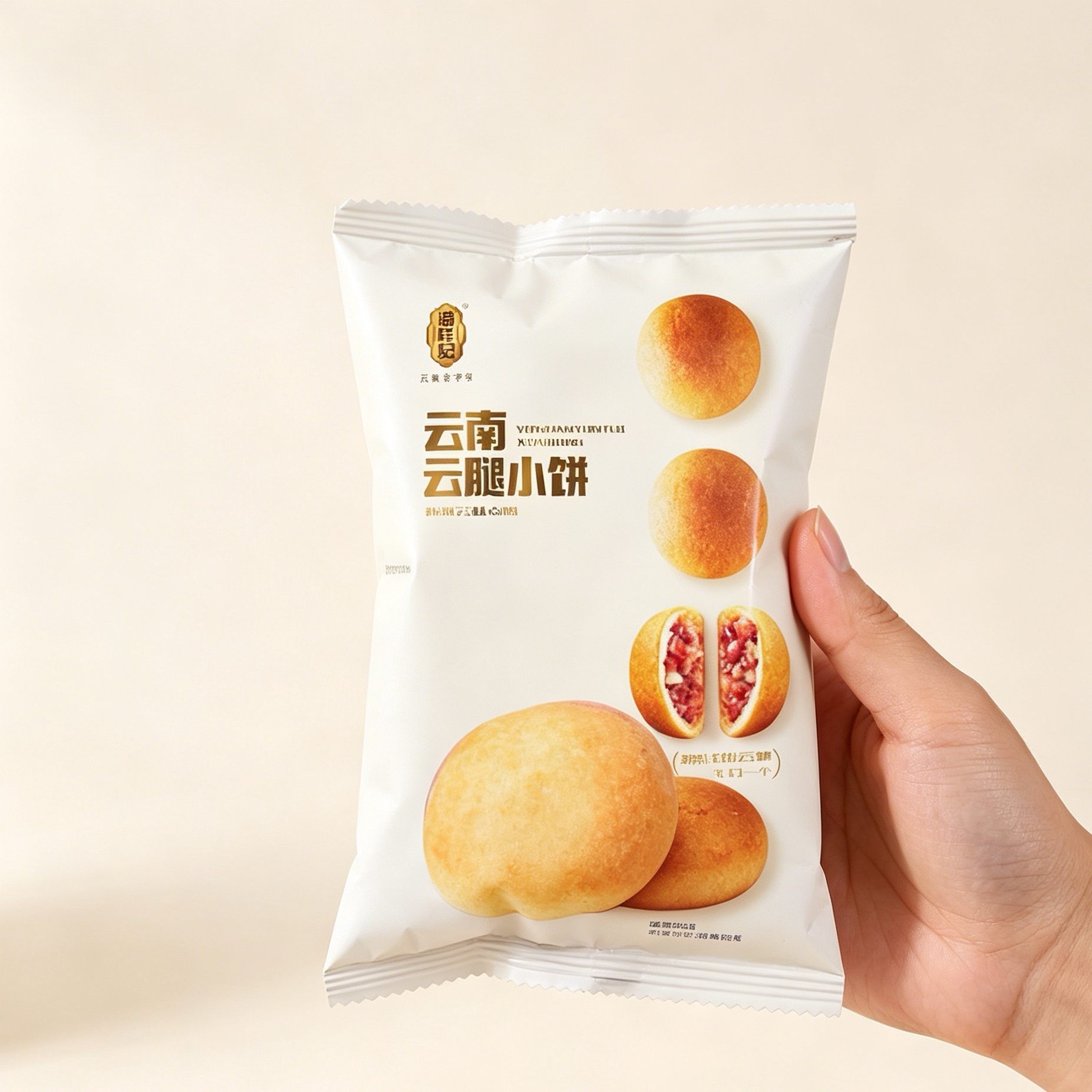 潘祥记云南特产潘祥记云腿月饼盒装多口味滇式酥皮火腿小月饼传统