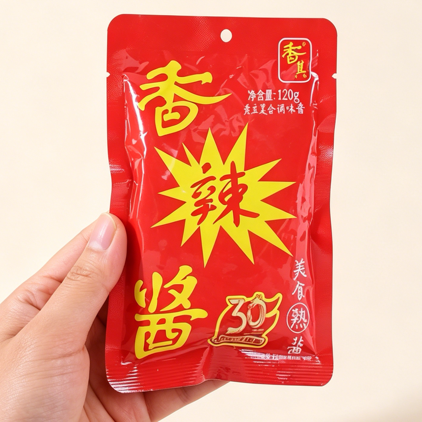香其香辣酱120g*10袋东北大酱香辣酱哈尔滨农家黄豆酱蘸酱葱伴侣