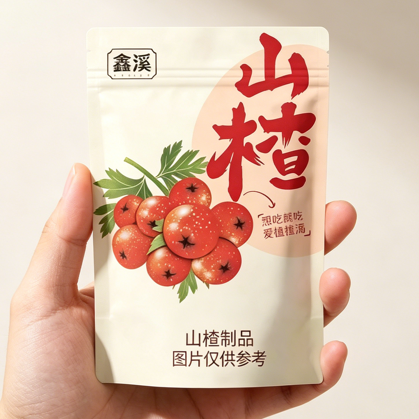 鑫溪雪花山楂片500g 酸甜可口山楂软片山楂干片方片原味散装产地