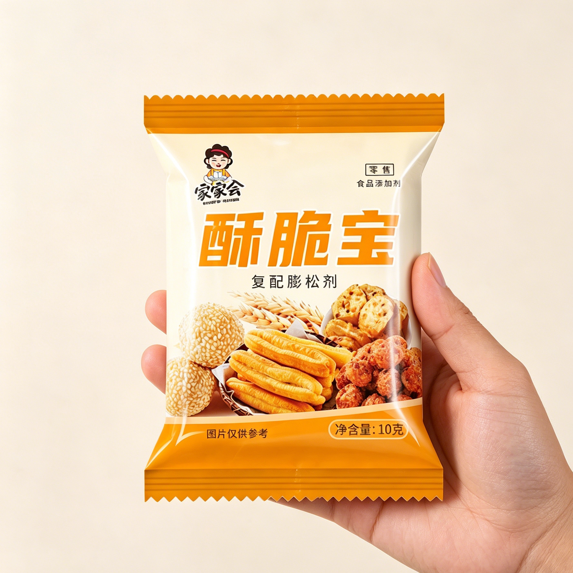 家家会食品酥脆宝10g/包复配膨松剂做油条麻花蓬松粉饼干添加剂