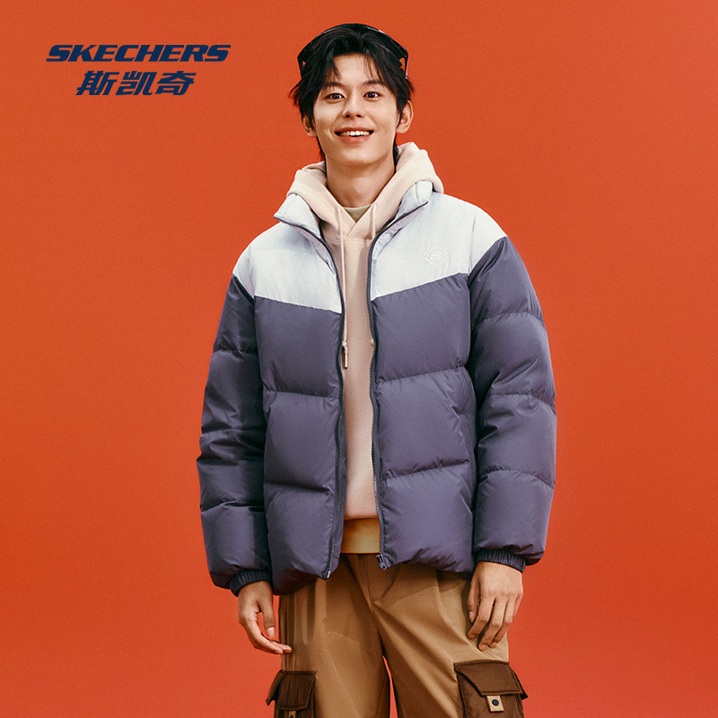 Skecehrs斯凯奇官网正品羽绒服秋冬男女同款潮流立领短款保暖外套,运动服/休闲服装,运动羽绒服,淘宝优惠券,粉丝福利购,淘宝优惠卷