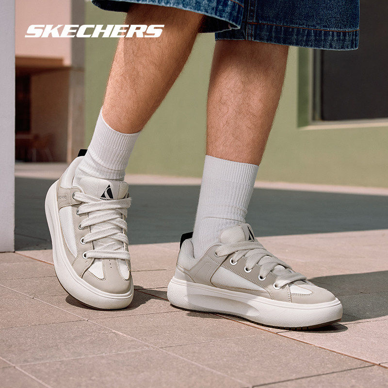 Skechers斯凯奇女鞋秋冬款低帮板鞋巧克力色AIR-COOLED MEMORY
