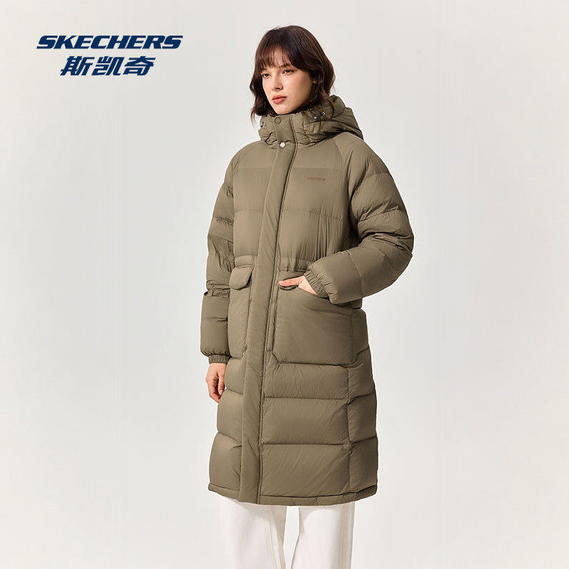 斯凯奇运动羽绒服2025冬季防风防泼水保暖柔软舒适长款连帽抽绳,运动服/休闲服装,运动羽绒服,淘宝优惠券,粉丝福利购,淘宝优惠卷
