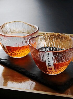 轻奢竖纹初雪杯手工玻璃杯