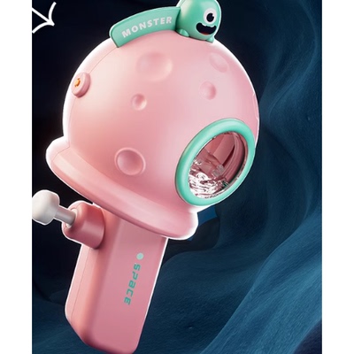 手动按压出水透明水仓容量呲水枪沙滩戏水玩具