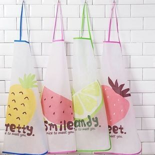 可爱水果防水围裙厨房炒围腰成人防油做饭罩衣创意礼品