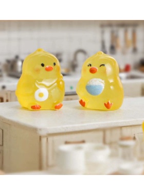 小鸡新款立体摆件造型夜光造型DIY配饰微景观造景小动物树脂配件