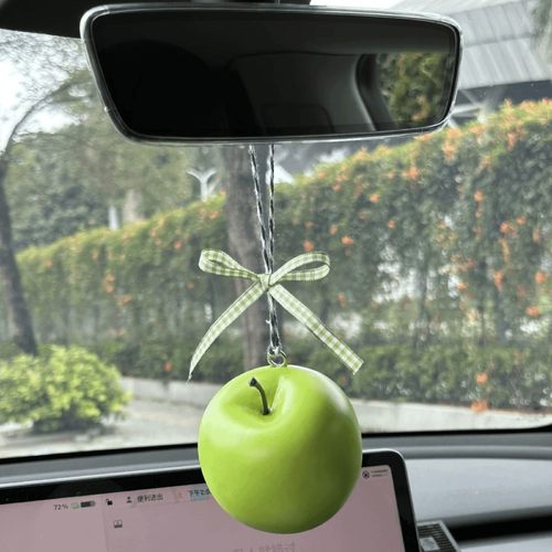 创意苹果车挂汽车车内后视镜挂件高级感有趣的车饰女生