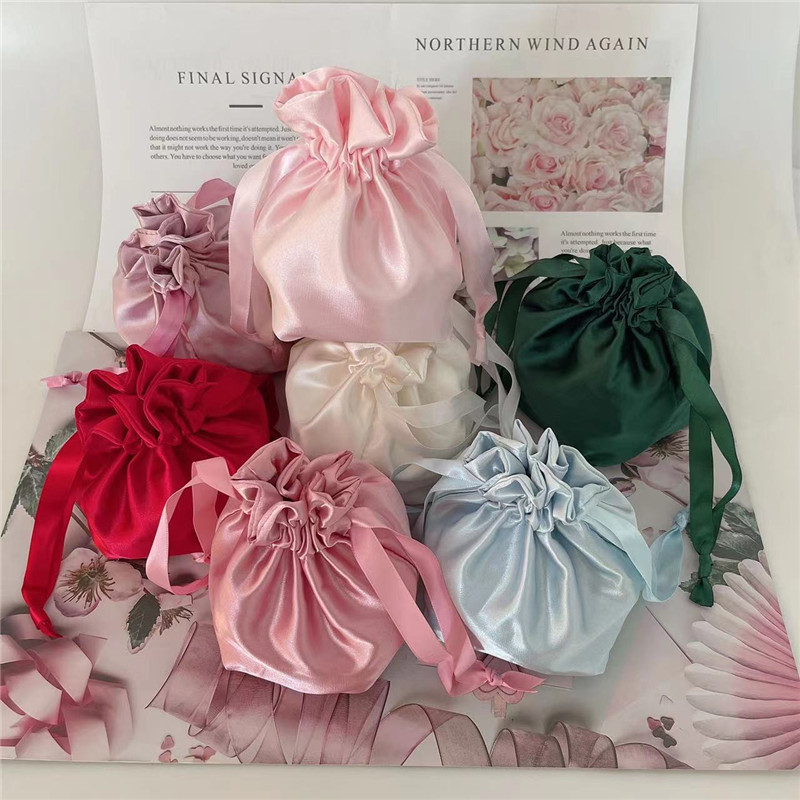 仿真丝双层布袋缎面束口袋双拉抽绳丝绸袋化妆品防尘收纳包,居家日用,居家日用套装,淘宝优惠券,粉丝福利购,淘宝优惠卷