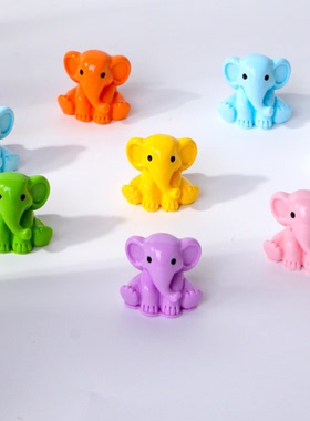 微景观可爱多色小象动物公仔装饰品配件迷你桌面装饰树脂摆件