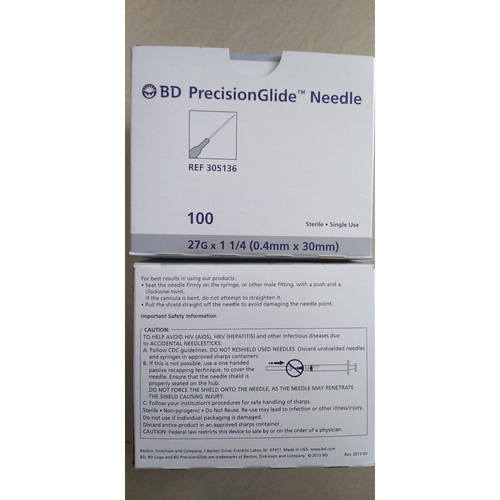 BD 305136 美国BD针头 27G 11/4 0.4*30mmPrecisionGlide Needle