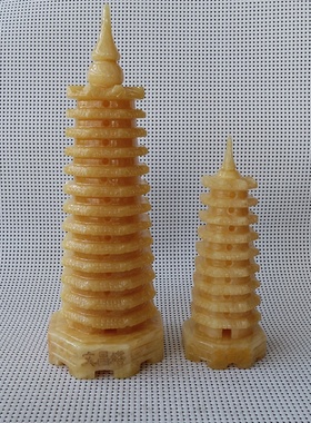 米黄玉文昌塔摆件办公桌书桌摆件工艺品家居摆设