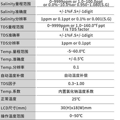 笔式电子盐度计衡欣AZ8373海水鱼缸食便携高精度T咸度测试仪