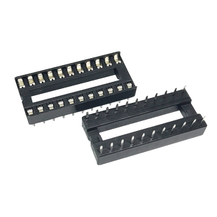 IC插座DIP芯片直插单片机集成块方孔底座子8 14 16 20 24 32 40P
