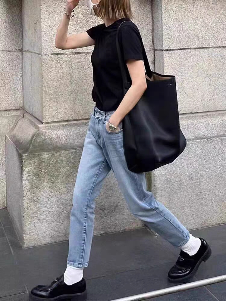 真皮大中号单肩包牛皮水桶包