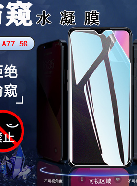 昌想 适用OPPO A76防窥A77 5G手机磨砂膜4G全屏水凝膜CPH2375保护隐私CPH2339抗指纹CPH1715贴纸a77k软a77t