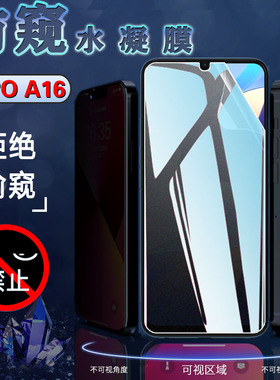 昌想适用OPPO A16E手机膜oppoa16防窥水凝膜A16S磨砂A16K抗指纹CPH2349防爆CPH2271软贴纸CPH2421保护CPH2269