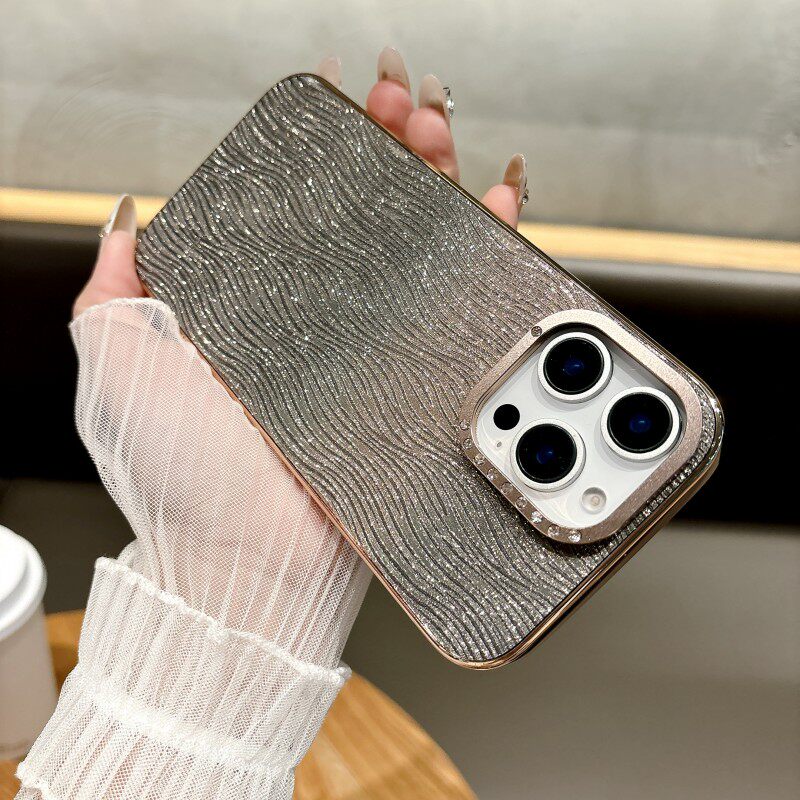 贝瑾适用苹果16promax手机壳闪粉流苏iPhone16pro高级感15promax全包防摔15奢华时尚女生大孔镜头渐变15pro保