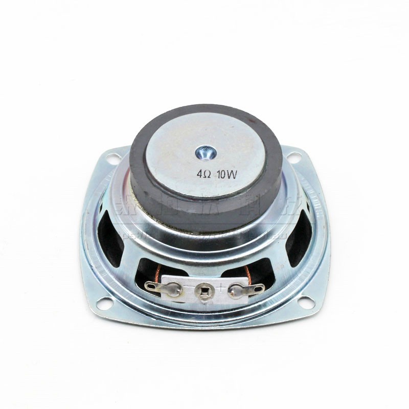 4欧 10W 3寸 4R 10W 78MM方形45外磁泡边亮帽银盆全频音箱喇叭1个