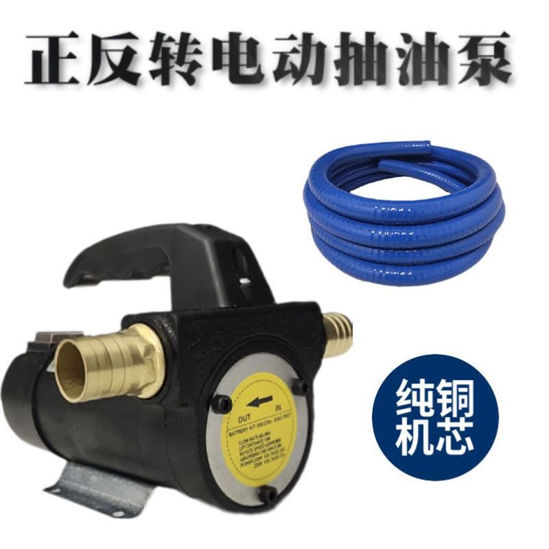 电动抽油泵柴油12v24v220V自吸泵小型抽油机自封枪加油机自停泵