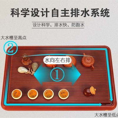 电木茶盘台湾胶木茶台料大型小号款茶海家用实木进口高端简易