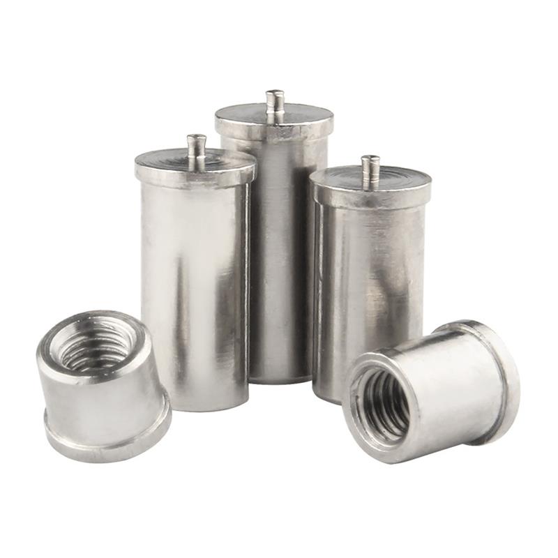 铜镀锡PCB点焊固定柱 线路板焊接螺柱 点焊螺母 顶针焊接铜柱M3