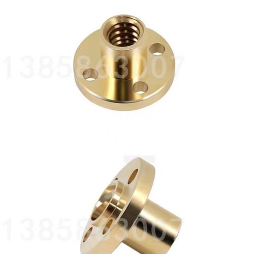 梯形全铜圆法兰螺母T梯型丝杆螺杆Tr8T10T12T38T40及各种订做