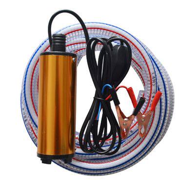电瓶小型迷你电动柴油泵油枪12V/24V便携加油机抽水泵电泵抽油器