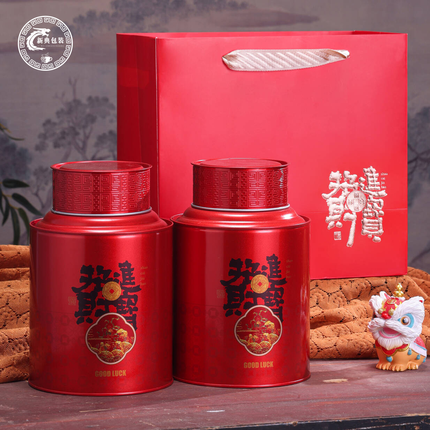 高档马口铁密封茶叶罐通用礼盒装