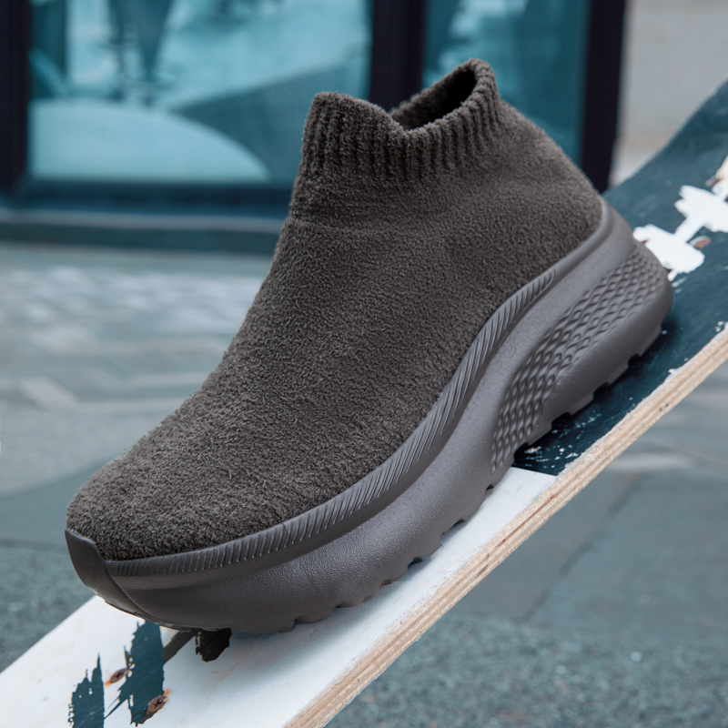 外贸宽头男鞋一脚蹬轻便健步鞋子