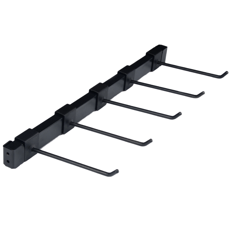 黑色上墙木柜手机配件内侧固定左右对托直托D9卡方管挂钩饰品展柜