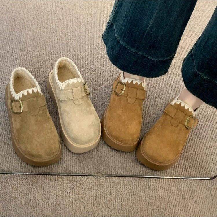 厚底加绒勃肯鞋女2025新款秋冬季豆豆乐福鞋保暖雪地靴低帮棉鞋子,户外/登山/野营/旅行用品,其他户外鞋,淘宝优惠券,粉丝福利购,淘宝优惠卷