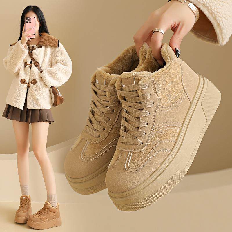 韩版加绒高帮鞋女2025冬季学生运动跑步鞋休闲鞋厚底增高20,户外/登山/野营/旅行用品,其他户外鞋,淘宝优惠券,粉丝福利购,淘宝优惠卷