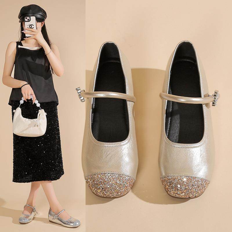 玛丽珍鞋浅口搭扣单鞋女2025春季新款韩版方头平底浅口软底豆豆鞋,户外/登山/野营/旅行用品,其他户外鞋,淘宝优惠券,粉丝福利购,淘宝优惠卷