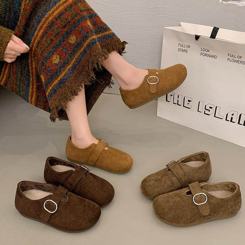 一字扣懒人豆豆鞋2025新磨砂加绒厚底勃肯鞋女外穿休闲乐福鞋女鞋,户外/登山/野营/旅行用品,其他户外鞋,淘宝优惠券,粉丝福利购,淘宝优惠卷
