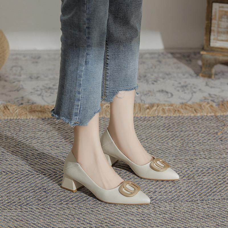 法式尖头高跟鞋女2025新款秋女鞋百搭晚晚风不累脚粗跟单鞋大码41,户外/登山/野营/旅行用品,其他户外鞋,淘宝优惠券,粉丝福利购,淘宝优惠卷